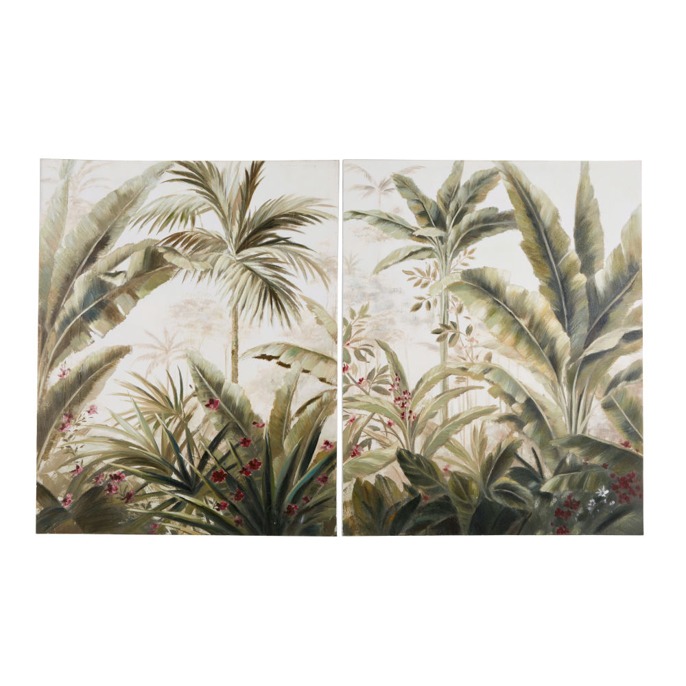 Toiles imprimé paysage tropical 160x100 (x2)