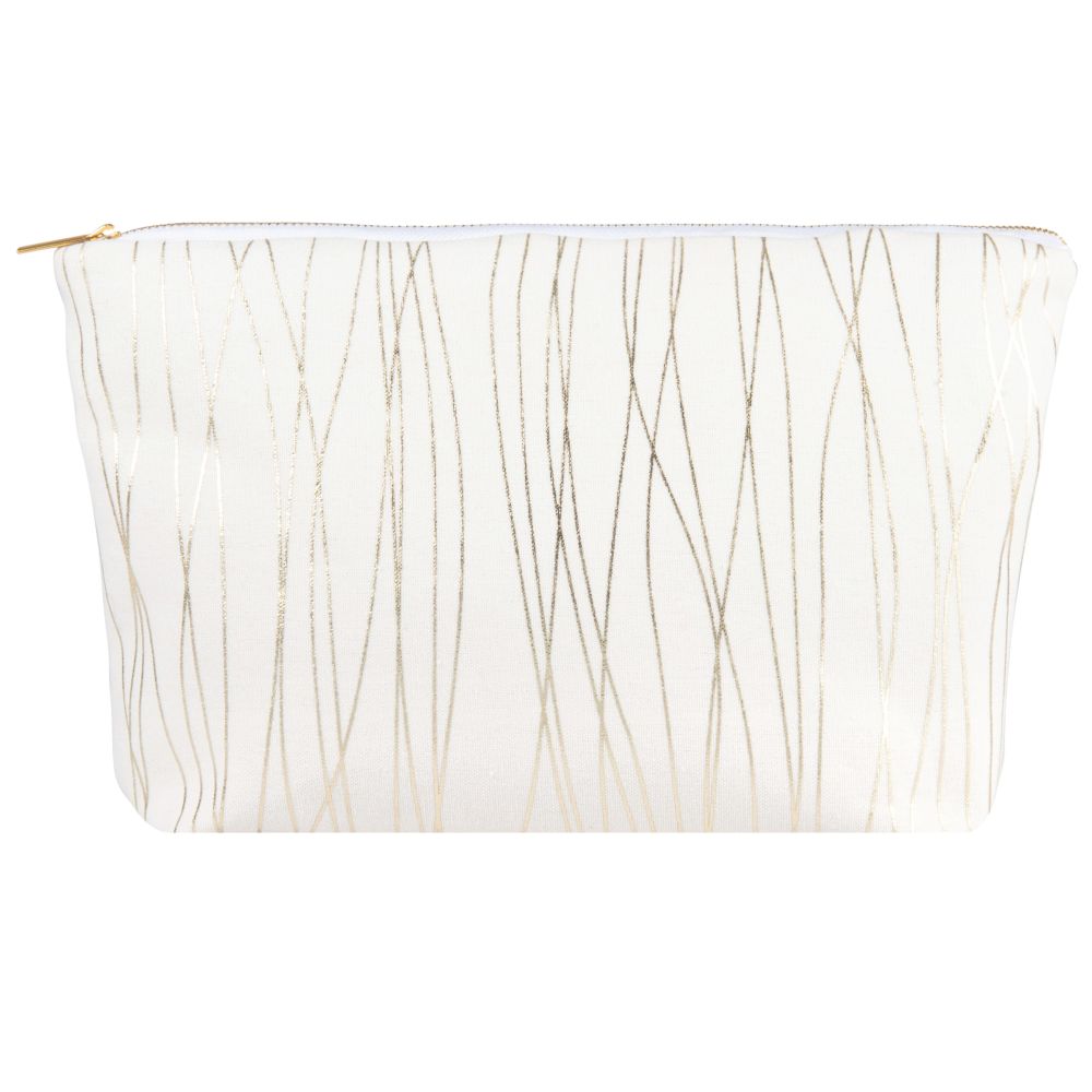 Trousse beige à motifs dorés (photo) Trousse beige à motifs dorés