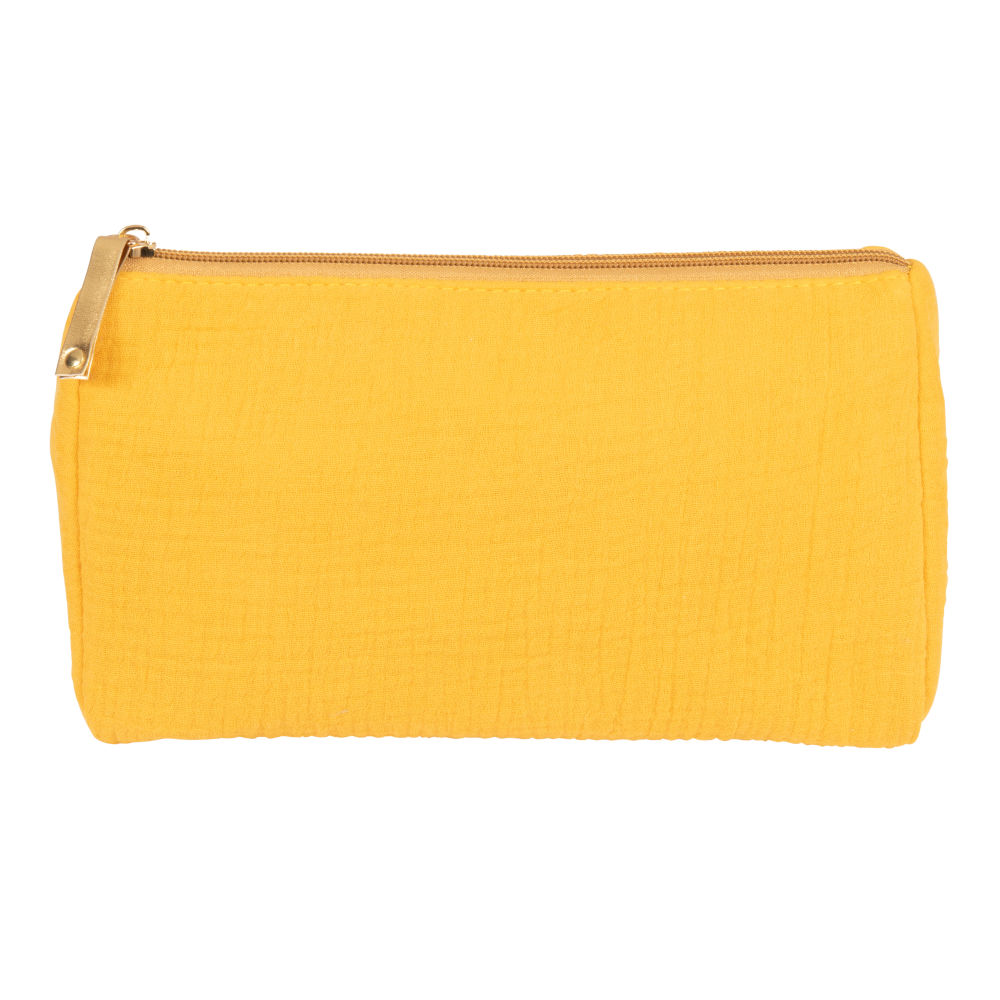 Trousse en coton jaune (photo) Trousse en coton jaune