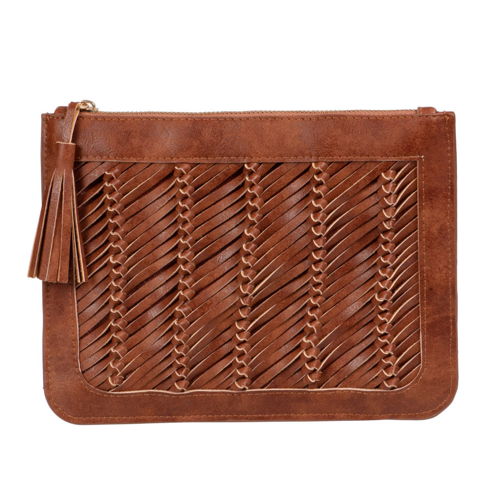 Trousse tressée marron (photo) Trousse tressée marron