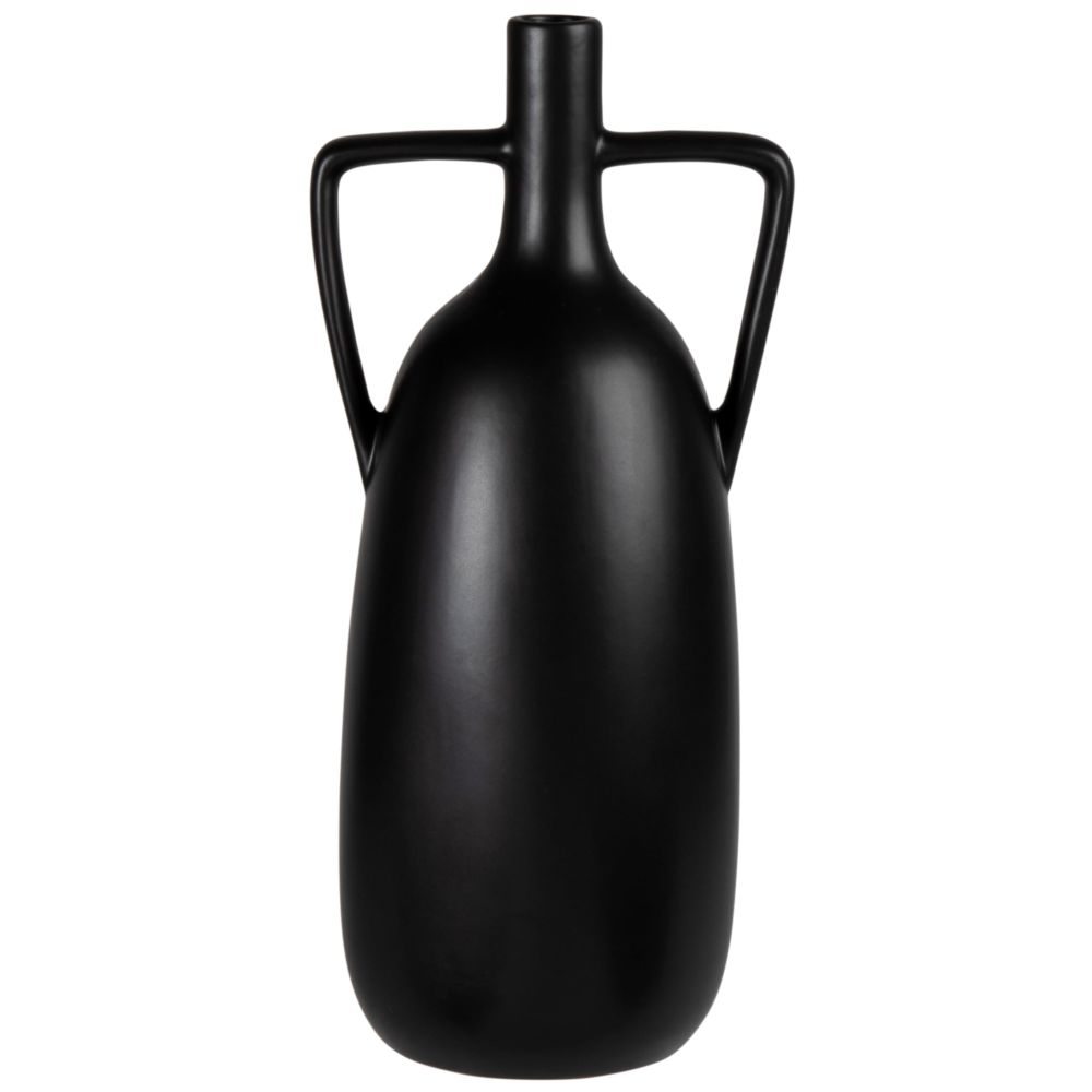 Vase avec anses en terre cuite noire H29 (photo) Vase avec anses en terre cuite noire H29
