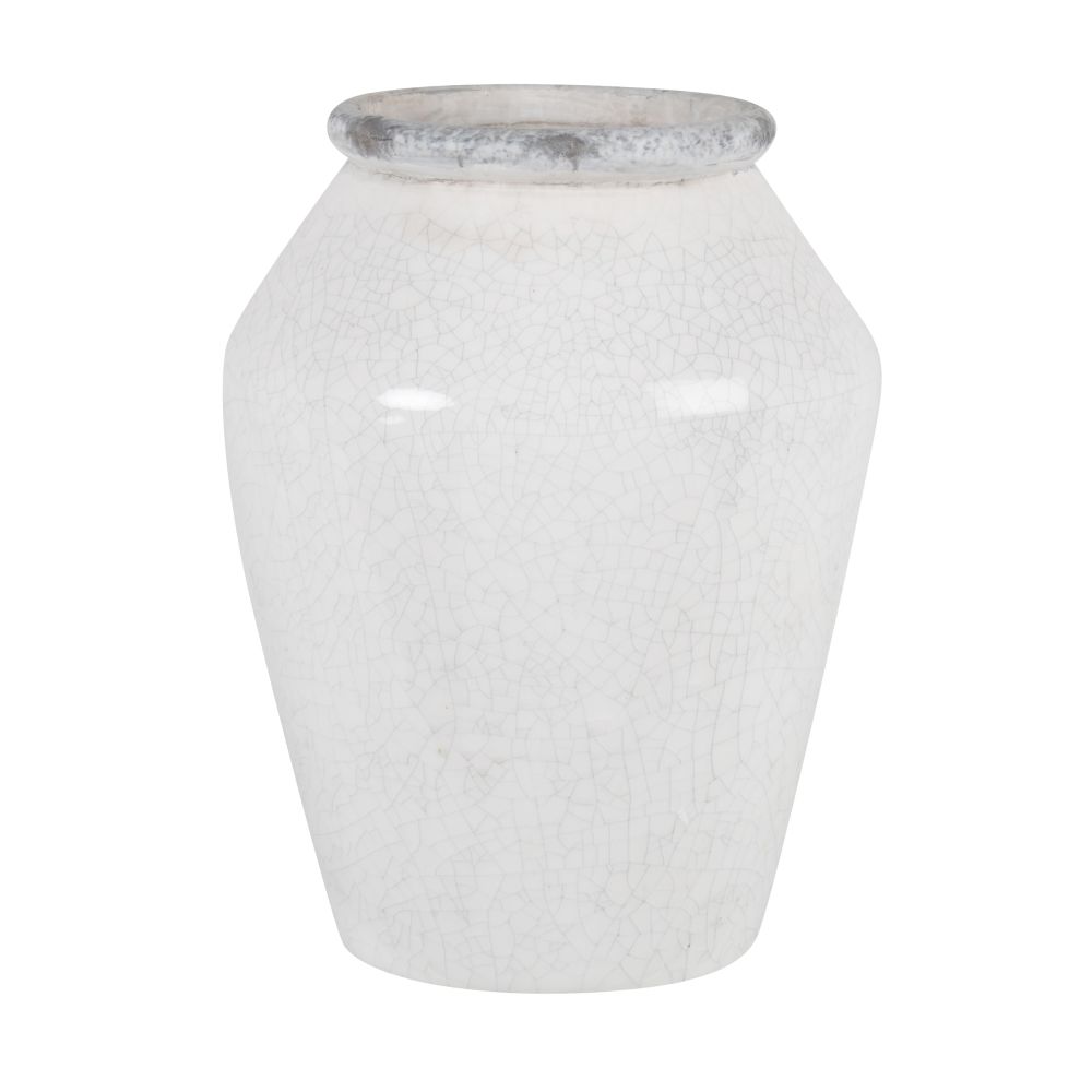 Vase en dolomite blanche H24