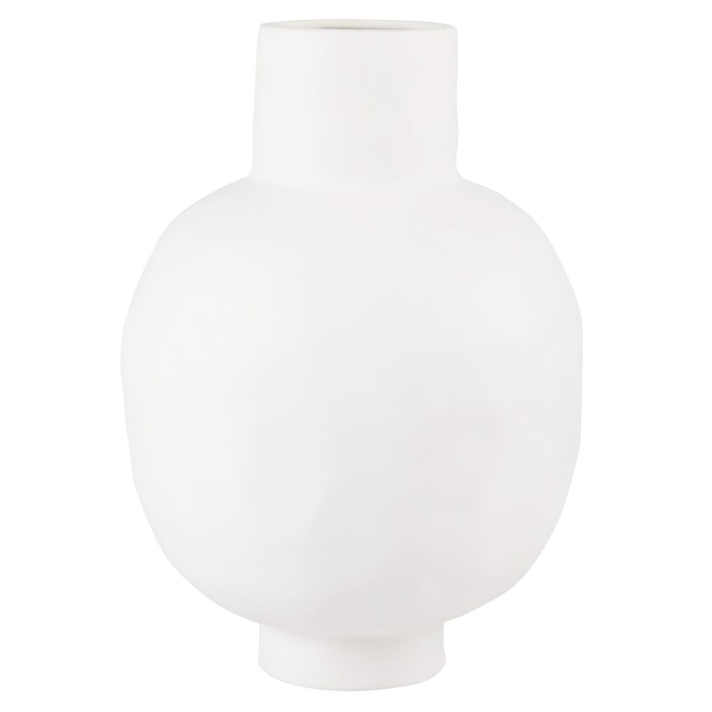 Vase en grès blanc H35 Vase en grès blanc H35