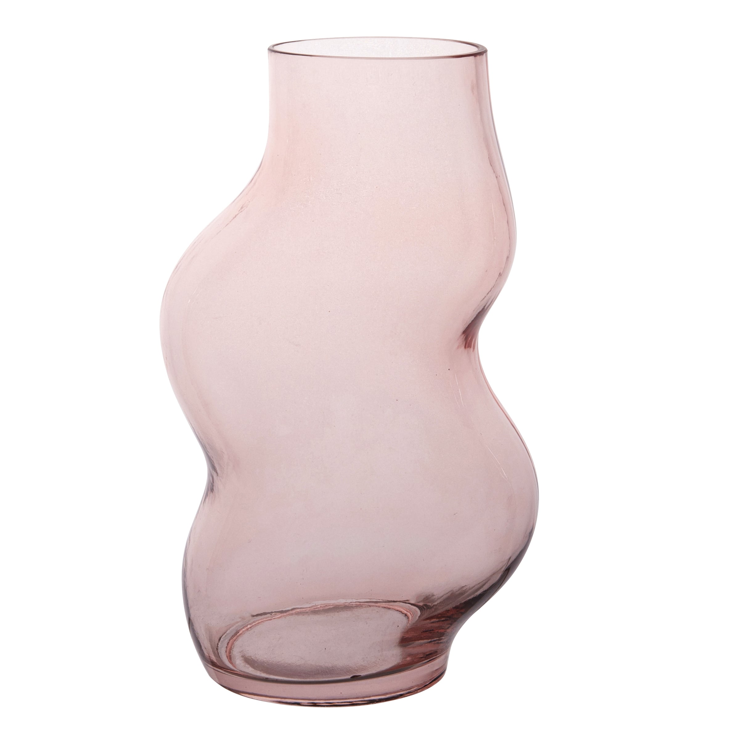 Vase en verre rose H30