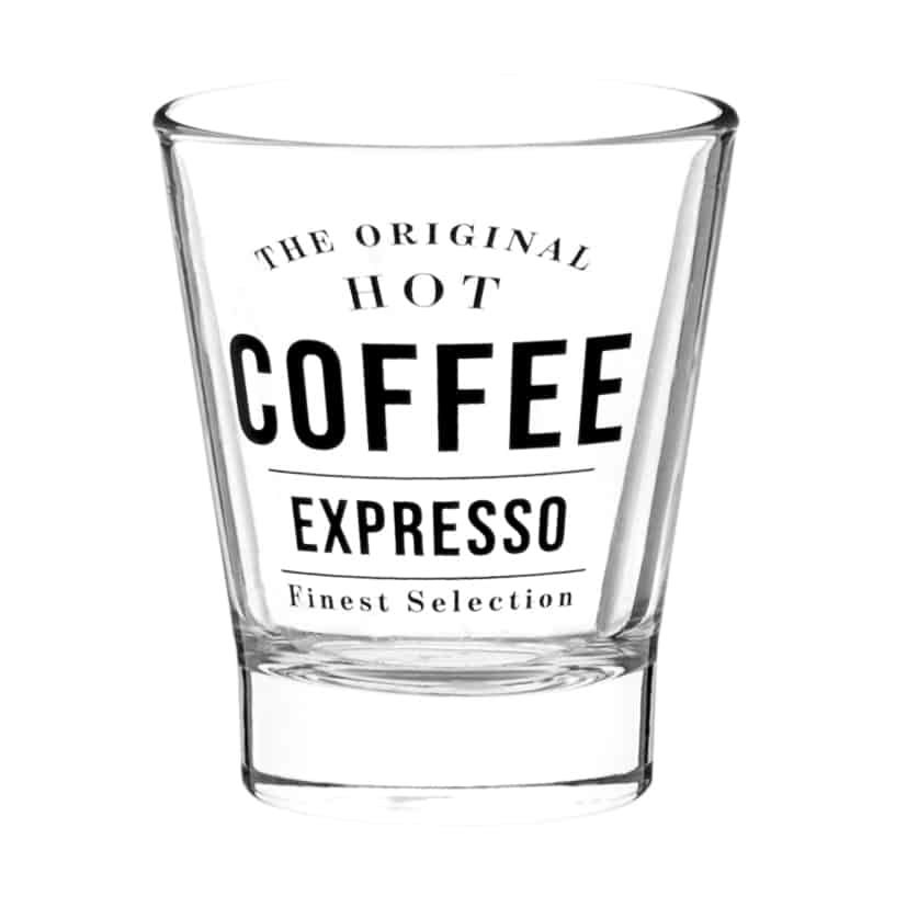 Verre à café expresso en verre imprimé (photo) Verre à café expresso en verre imprimé