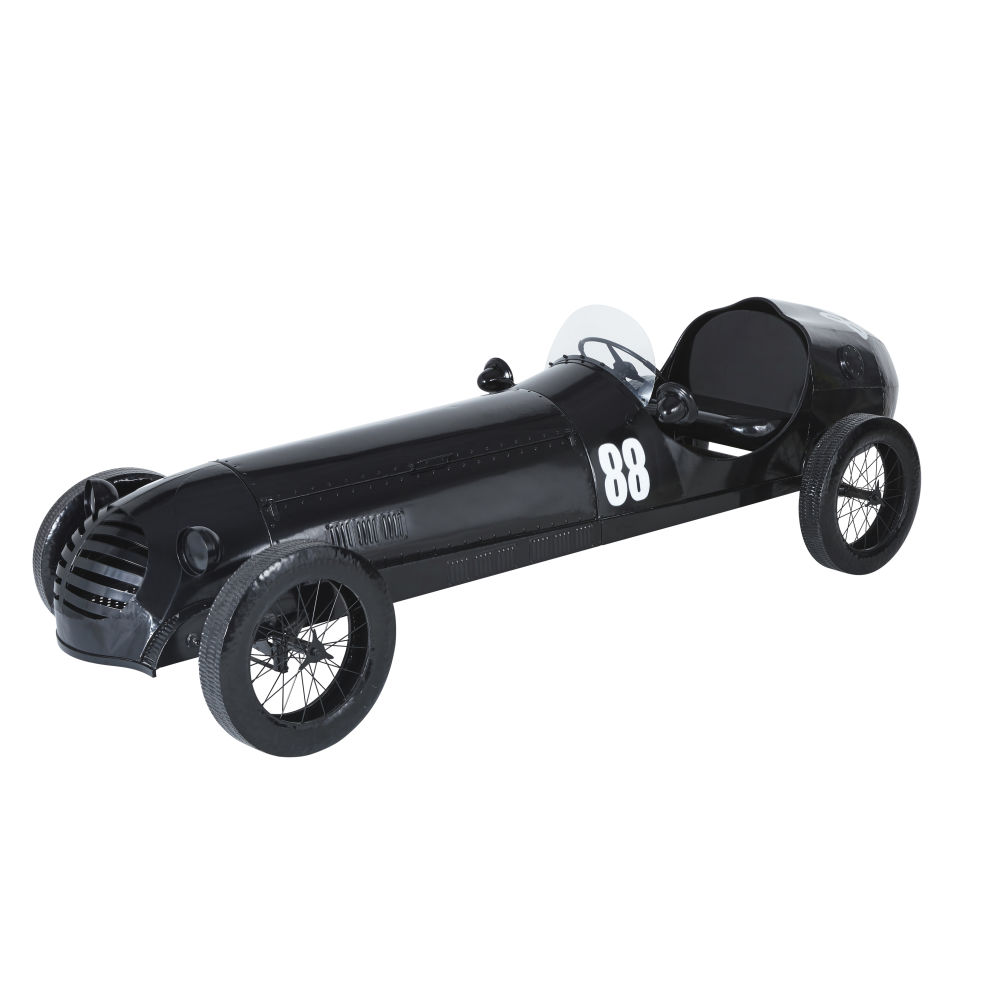 Voiture déco en métal noir avec porte-bouteilles L305 Voiture déco en métal noir avec porte-bouteilles L305