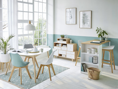Scandinave Chêne D'eau Chaise Et Massif Style Vert rCeQdxBoW