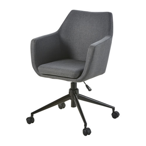 Métal Bureau Et De Gris Fauteuil Noir SVLUzMpqG