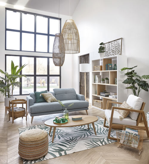 184 Et Cm Lampadaire Coton En Bois Blanc H lFK1Jc