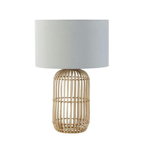 Lampe Et Rotin Vert Gris Abat Jour En De qMVzpSU