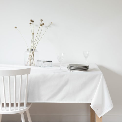 Monde 150x350Maisons Du Nappe Lin Blanc Coton Et En Strass À K1lFTcJ