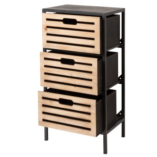 Petit meuble de rangement 3 tiroirs en métal Lupin Maisons du Monde