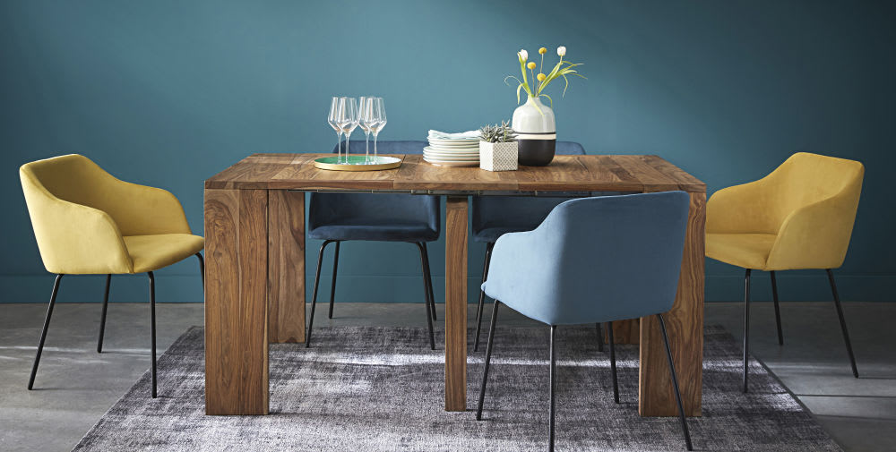 Table console extensible en sheesham massif 2/6 personnes ...