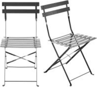 2 chaises pliantes de jardin en métal taupe 2 chaises pliantes de jardin en métal taupe