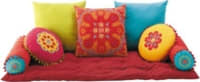 7 coussins + matelas en coton multicolore 7 coussins + matelas en coton multicolore