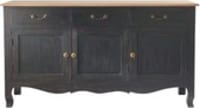 Aparador de 3 puertas de mango negro Aparador de 3 puertas de mango negro