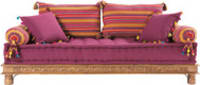 Banquette indienne 2/3 places en coton multicolore Banquette indienne 2/3 places en coton multicolore