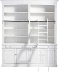 Bibliothèque avec échelle blanche Bibliothèque avec échelle blanche