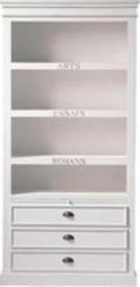 Bibliothèque en pin blanc L 103 cm Bibliothèque en pin blanc L 103 cm