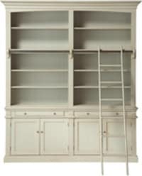 Bücherregal mit Leiter, grau Bücherregal mit Leiter, grau