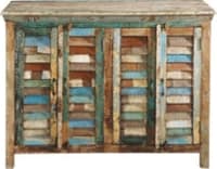Buffet en bois recyclé multicolore L 120 cm Buffet en bois recyclé multicolore L 120 cm