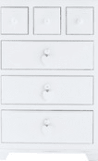 Cabinet de rangement en bois blanc L 65 cm Cabinet de rangement en bois blanc L 65 cm