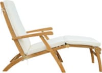 Chaise longue en teck massif Chaise longue en teck massif