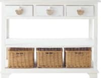 Console 3 tiroirs, 3 paniers blanche Console 3 tiroirs, 3 paniers blanche