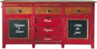 Credenza rossa in mango Credenza rossa in mango