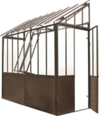 Demi-serre en métal effet rouille H 245 cm Demi-serre en métal effet rouille H 245 cm