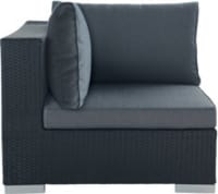 Eckelement für Gartensofa aus Kunstharzgeflecht, schwarz Antibes Eckelement für Gartensofa aus Kunstharzgeflecht, schwarz Antibes