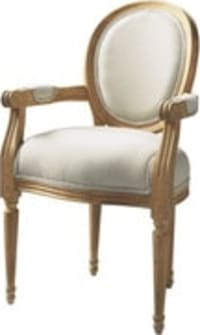 Fauteuil cabriolet en coton écru Fauteuil cabriolet en coton écru