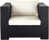 Fauteuil de jardin en résine tressée noir Fauteuil de jardin en résine tressée noir