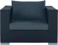 Fauteuil de jardin en résine tressée noir Fauteuil de jardin en résine tressée noir