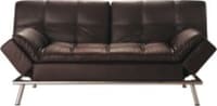 Gestepptes ausziehbares 3-Sitzer-Sofa braun Gestepptes ausziehbares 3-Sitzer-Sofa braun