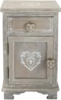 Greyed Finish Paulownia 1-Drawer Bedside Table Greyed Finish Paulownia 1-Drawer Bedside Table