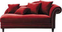 Méridienne en velours rouge Méridienne en velours rouge