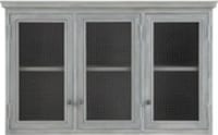Meuble haut de cuisine en bois d'acacia gris L 120 cm Meuble haut de cuisine en bois d'acacia gris L 120 cm