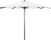 Parasol en tissu et aluminium effet chromé blanc Parasol en tissu et aluminium effet chromé blanc