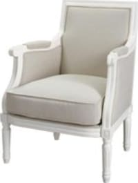 Poltrona beige-grigio chiaro in cotone Poltrona beige-grigio chiaro in cotone