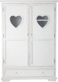 Schrank mit 2 Türen und 1 Schublade, weiß Schrank mit 2 Türen und 1 Schublade, weiß