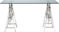 Scrivania in vetro e metallo cromato L 150 cm Scrivania in vetro e metallo cromato L 150 cm