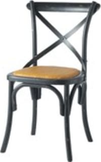 Silla de cafetería de ratán y abedul negro Silla de cafetería de ratán y abedul negro