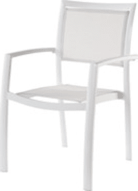 Silla de jardín de aluminio blanca Silla de jardín de aluminio blanca
