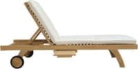 Solid Teak Garden Sun Lounger on Wheels Solid Teak Garden Sun Lounger on Wheels
