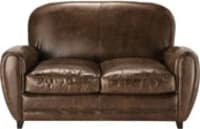Vintage-Sofa 2-Sitzer aus Leder, braun Vintage-Sofa 2-Sitzer aus Leder, braun