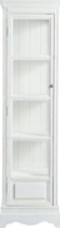 Vitrine aus Paulownienholz, B 49 cm, weiß Vitrine aus Paulownienholz, B 49 cm, weiß