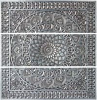 Wanddekoration, silbern, 100x100 Wanddekoration, silbern, 100x100