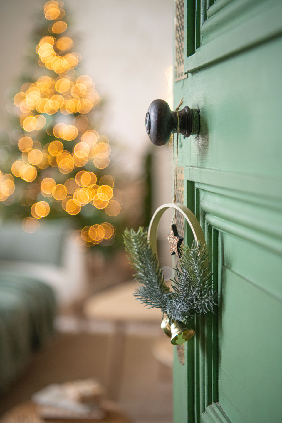 décorations de porte pour Noël