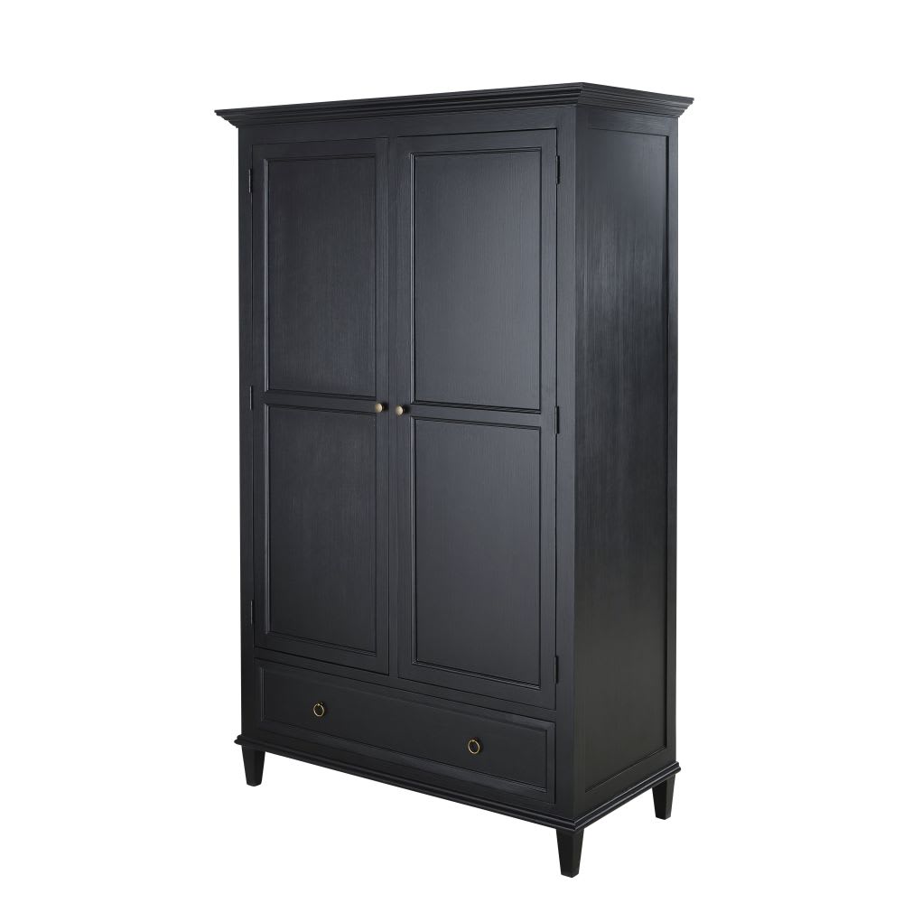 2-türiger Schrank mit 1 Schublade, schwarz Cambronne | Maisons du Monde